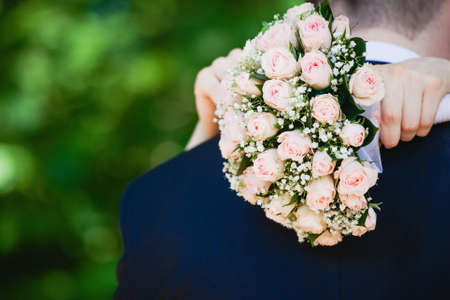 close up of wedding bouquet