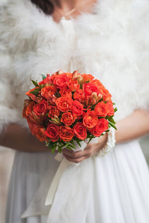 close up of wedding bouquetの写真素材