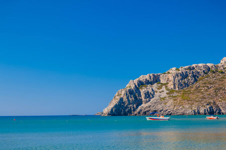 Summertime at the beach. Greece. Rhodes.のeditorial素材
