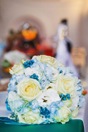 close up of wedding bouquetの写真素材