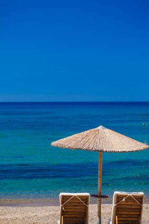 Summertime at the beach. Greece. Rhodes.の写真素材