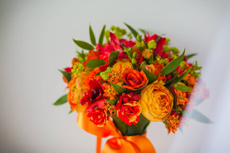close up of wedding bouquetの写真素材