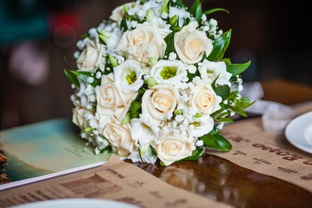 close up of wedding bouquetの写真素材