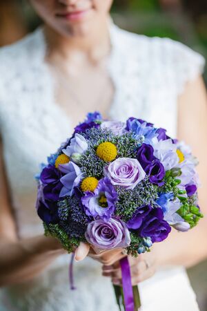 close up of wedding bouquetの写真素材