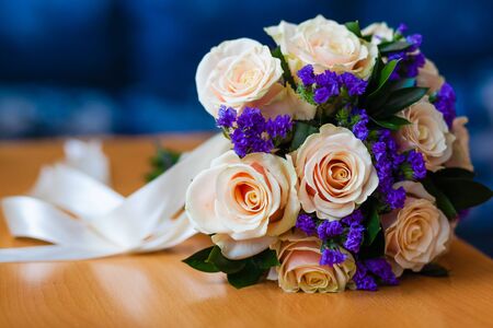 close up of wedding bouquetの写真素材