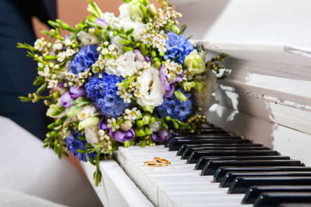 close up of wedding bouquetの写真素材