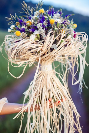 close up of wedding bouquetの写真素材