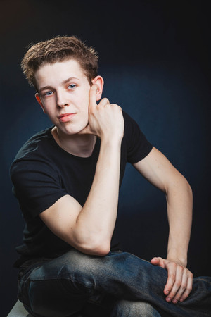 Good looking fashion young with a urban lookの写真素材