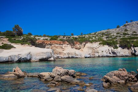 Summertime at the beach. Greece. Rhodes.の写真素材