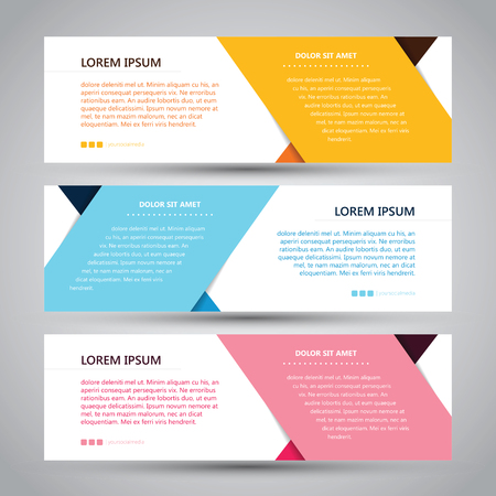 Three Simple Banner Template Mock Upのイラスト素材