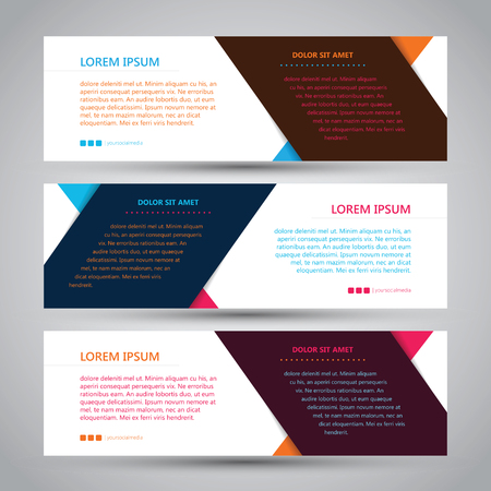 Three Simple Banner Template Mock Upのイラスト素材