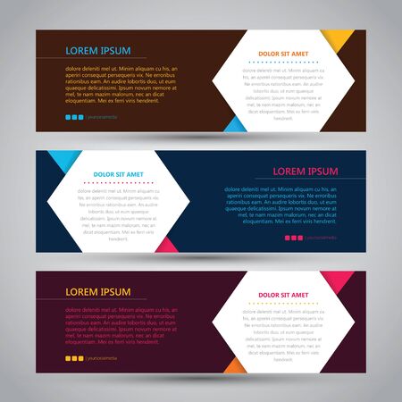 Three Simple Banner Template Mock Upのイラスト素材