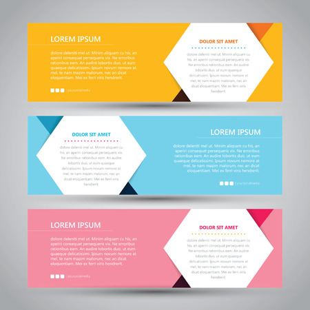 Three Simple Banner Template Mock Upのイラスト素材