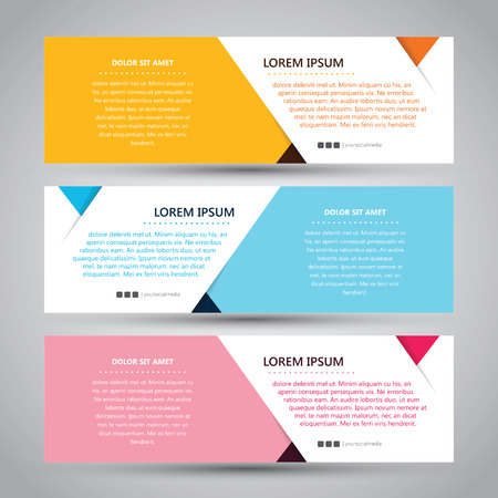 Three Simple Banner Template Mock Upのイラスト素材