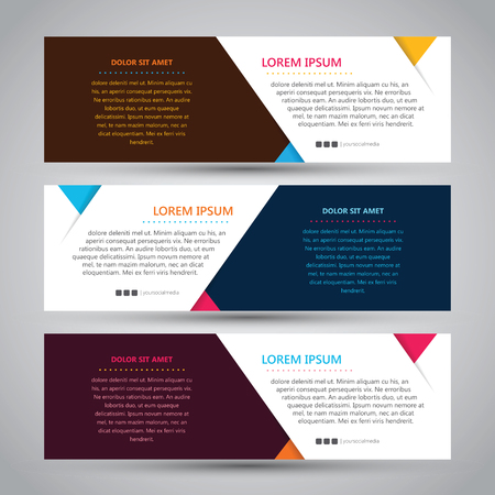 Three Simple Banner Template Mock Upのイラスト素材