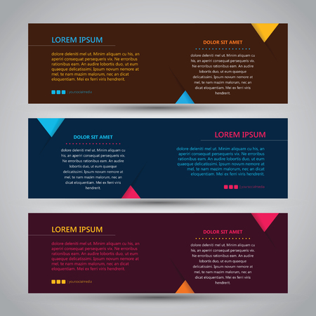 Three Simple Banner Template Mock Upのイラスト素材