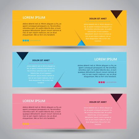 Three Simple Banner Template Mock Upのイラスト素材