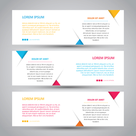 Three Simple Banner Template Mock Upのイラスト素材