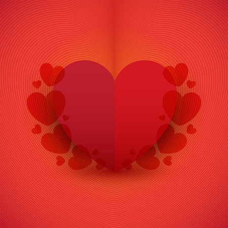 Pattern of Red Heartsのイラスト素材