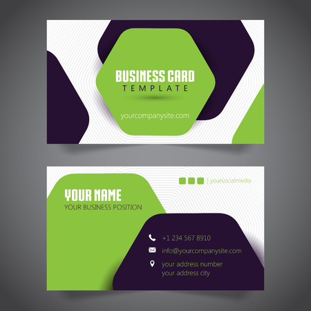 Business Card Simple Minimalist. Vector Template.のイラスト素材