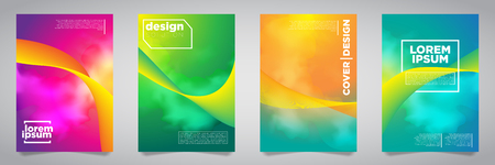 Colorful Futuristic Minimalist Covers Design. EPS10 Vector Illustration.のイラスト素材
