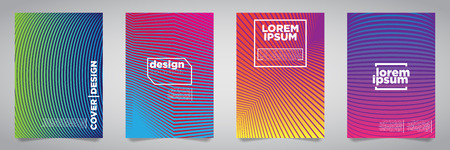 Colorful Futuristic Minimalist Covers Design. EPS10 Vector Illustration.のイラスト素材