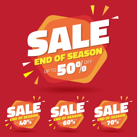 Sale Tag Marketing Retail Element Design with Multiple Discount Set - Vectorのイラスト素材