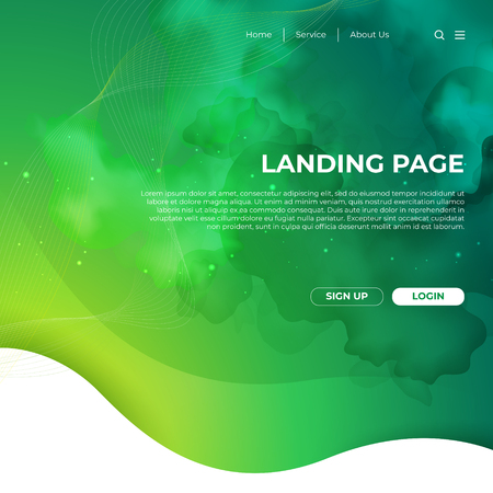 Website Template Design and Landing Pageのイラスト素材