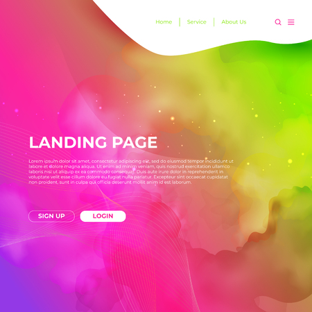 Website Template Design and Landing Pageのイラスト素材