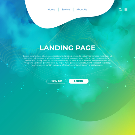 Website Template Design and Landing Pageのイラスト素材