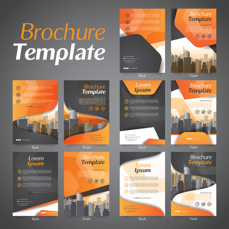 Set of Business Brochure Flyer Design Layout Template - Vector Eps10.のイラスト素材