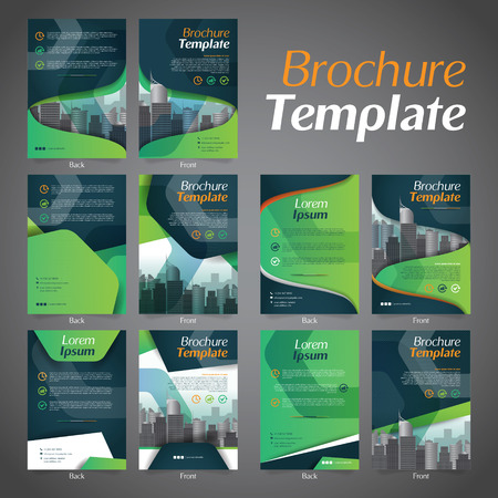 Set of Business Brochure Flyer Design Layout Template - Vector Eps10.のイラスト素材