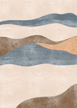 Creative minimalist hand painted. Abstract arts backgroundのイラスト素材