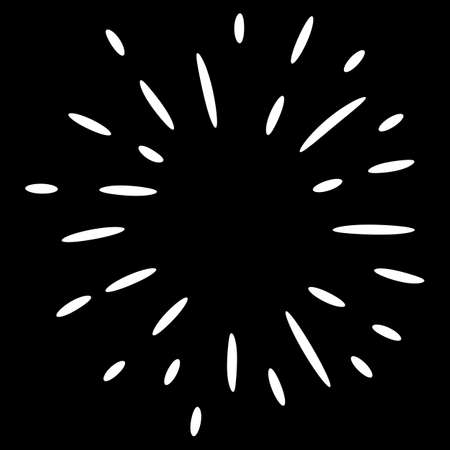 doodle design element, starburst, firework, sunburst, explosion for concept design.のイラスト素材