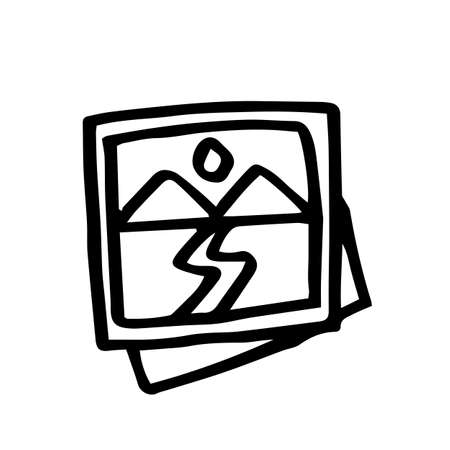 Hand drawn picture symbol doodle icon. Vector illustration for print web,mobile, and infographicsのイラスト素材