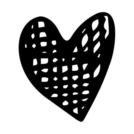 doodle heart symbol sketch illustrations. love symbol doodle icon .design element isolated on white backgroundのイラスト素材