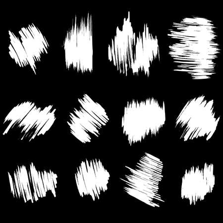 collection of vector brush hand drawn graphic element. grunge background.のイラスト素材