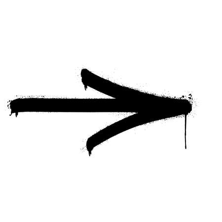 graffiti spray arrow sign isolated on white background. vector illustration.のイラスト素材