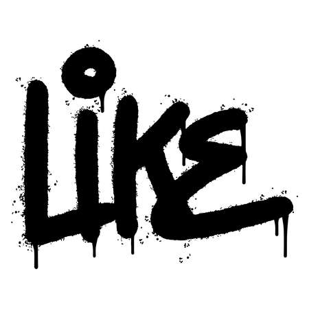 graffiti like word sprayed isolated on white background. Sprayed like font graffiti. vector illustration.のイラスト素材