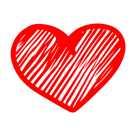 Doodle sketch style of hearts icon vector illustration for concept design.のイラスト素材