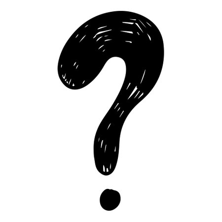 Doodle sketch style of question marks hand drawn illustration. for concept design.のイラスト素材