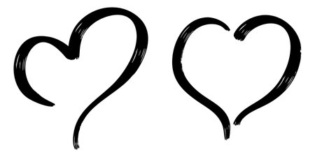 Doodle sketch style of hearts icon vector illustration for concept design.のイラスト素材