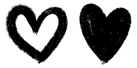 Doodle sketch style of hearts icon vector illustration for concept design.のイラスト素材