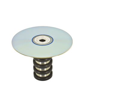 Disc on top of a circular pedestal standの写真素材