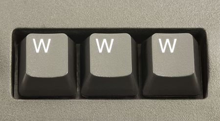 WWW internet concept on a computer keyboardの写真素材