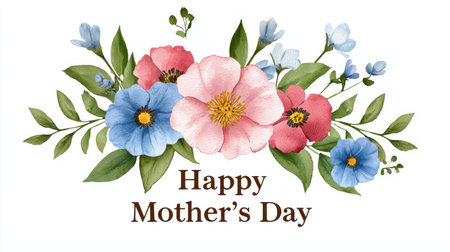 This beautiful floral arrangement features soft petals and vibrant colors, perfect for Mother's Day celebrations. Celebrate love and appreciation with this artistic design.の素材