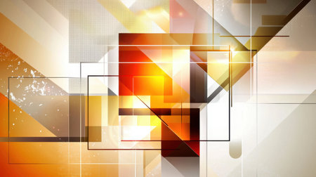 This abstract image features a blend of geometric shapes in warm tones, ideal for modern design projects and creative backgrounds, showcasing a dynamic aesthetic.の素材