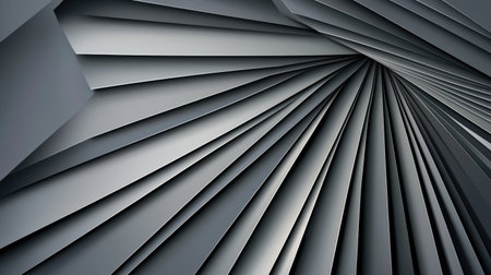 An abstract gray paper layer background featuring a geometric design. This image showcases smooth layers, creating a sense of depth and modern minimalism ideal for diverse creative projects.の素材