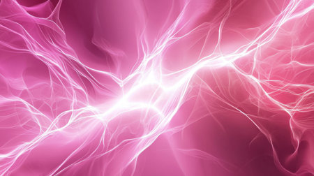 Eye-catching abstract image featuring pink lightning effects and flowing light patterns. This vibrant design evokes energy and creativity in a digital art style.の素材