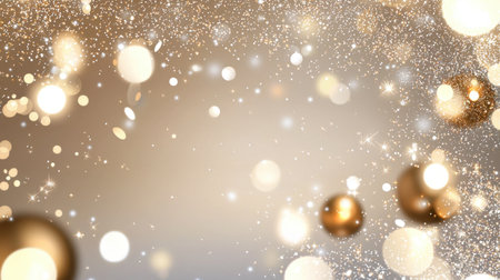 This enchanting background features sparkling golden and silver elements, perfect for creating a festive atmosphere. Ideal for holiday or celebration themes.の素材